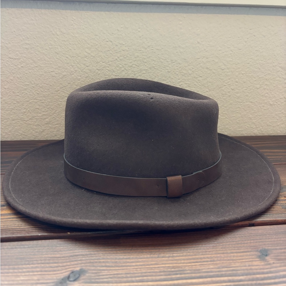 Dark brown Pendleton 100% pure virgin wool hat fedora